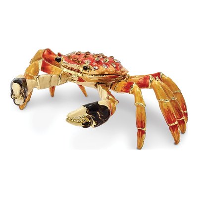 Crab Trinket Box with 18" Necklace
