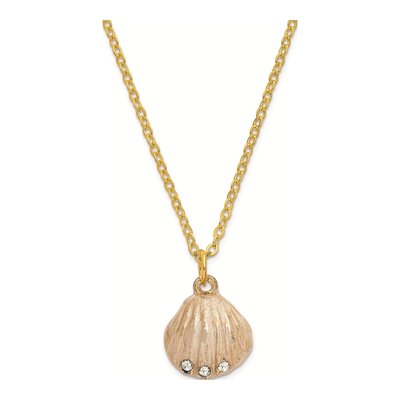 Pewter Clam Shell Trinket Box with Necklace Set – view 4
