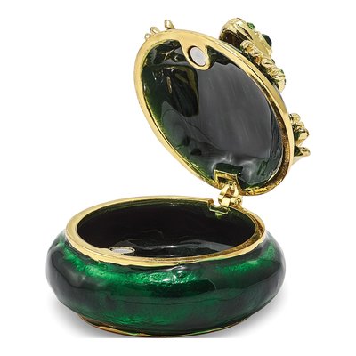 Bejeweled Frog Trinket Box with 18" Necklace – view 2