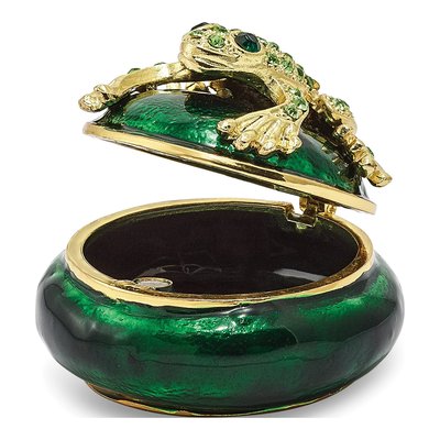Bejeweled Frog Trinket Box with 18" Necklace – view 3