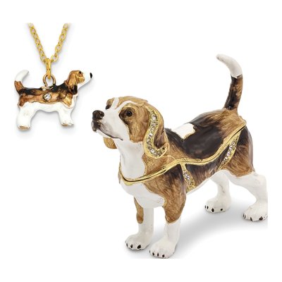 Beagle Trinket Box & 18-In Necklace – view 4