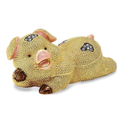 Pandy Posh Pig Trinket Box with 18-In Necklace