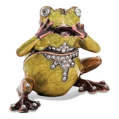 Frog Trinket Box with 18" Necklace