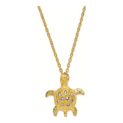 Pewter Sea Turtle Trinket Box & Necklace – view 3
