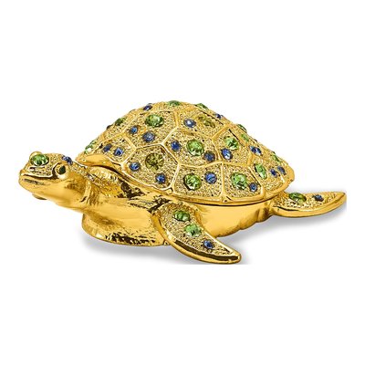 Pewter Sea Turtle Trinket Box & Necklace