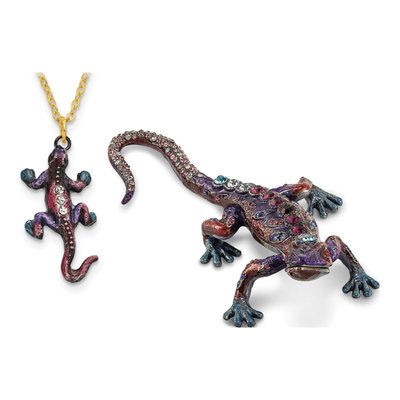 Prince of Jewels Gecko Trinket Box & Necklace Set – view 8