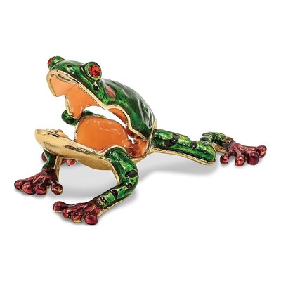Pewter Frog Trinket Box with 18-In Necklace – view 2