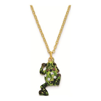 Pewter Frog Trinket Box with 18-In Necklace – view 3