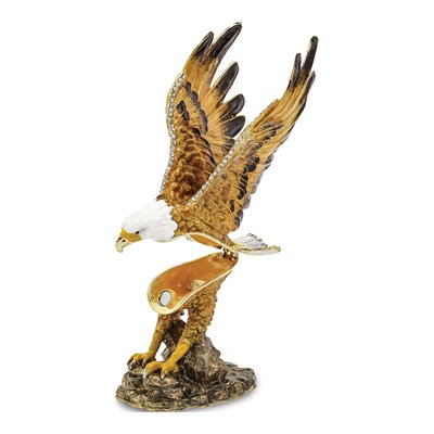 Bald Eagle Trinket Box with Matching Necklace – view 2