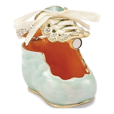 It's a Boy Baby Bootie Trinket Box & Necklace – view 2