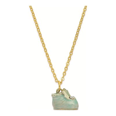 It's a Boy Baby Bootie Trinket Box & Necklace – view 3