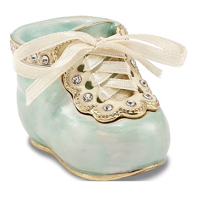 It's a Boy Baby Bootie Trinket Box & Necklace