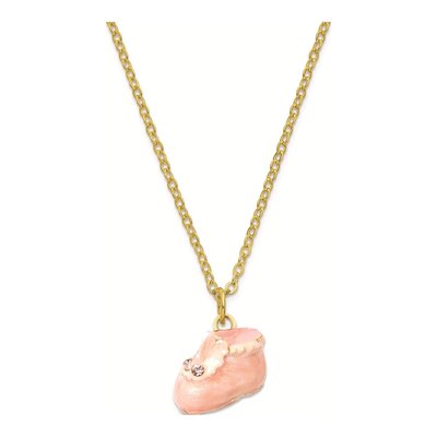 It's a Girl Pink Baby Bootie Trinket Box & Necklace – view 3