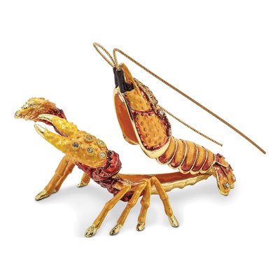 Bejeweled Crawfish Trinket Box with 18" Necklace – view 2