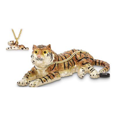 Tiger Trinket Box with 18" Necklace – view 4