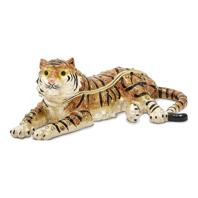 Tiger Trinket Box with 18" Necklace