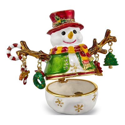 Snowman Tree Trinket Box with 18" Necklace – view 2