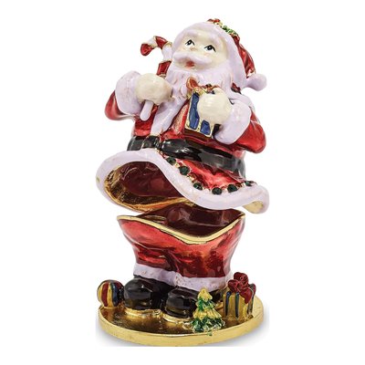 Santa Claus Trinket Box with 18" Necklace – view 2