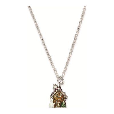 Bejeweled Gingerbread House Trinket Box & Necklace – view 3
