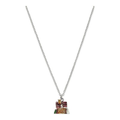 Bejeweled Gingerbread House Trinket Box & Necklace – view 4