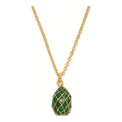 Bejeweled Royal Coach Trinket Egg with Necklace – view 4