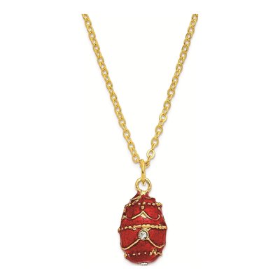 Imperial Red Musical Egg with 18" Necklace – view 3
