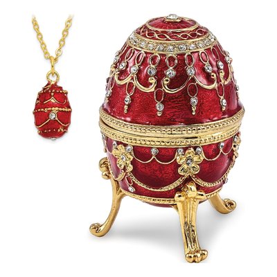 Imperial Red Musical Egg with 18" Necklace – view 5