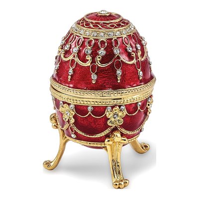 Imperial Red Musical Egg with 18" Necklace