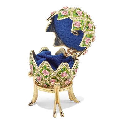 Musical Rose Garden Egg with 18" Necklace – view 2