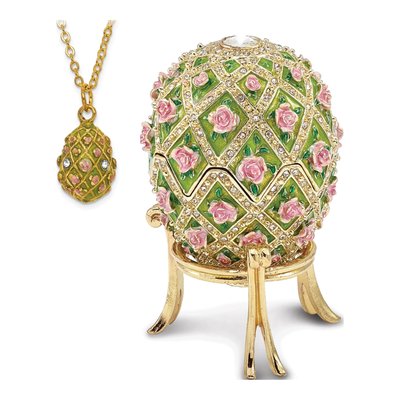Musical Rose Garden Egg with 18" Necklace – view 5