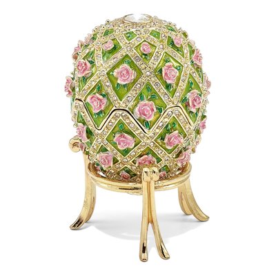 Musical Rose Garden Egg with 18" Necklace
