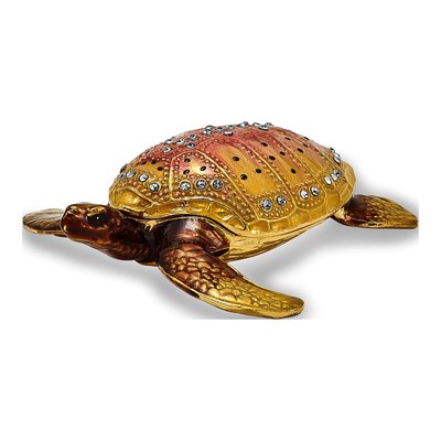 Loggerhead Sea Turtle Trinket Box & Necklace Set