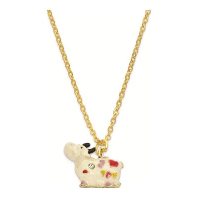 Pewter Cow Trinket Box with I LOVE YOU Necklace – view 3