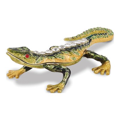 Rocky Lizard Trinket Box with 18" Necklace