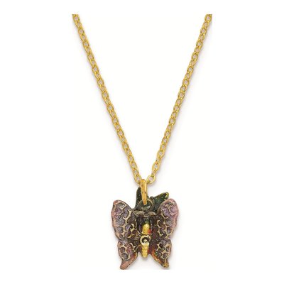 Sangria Butterfly Trinket Box with 18" Necklace – view 4