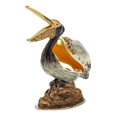 Pewter Pelican Trinket Box & 18" Necklace Set – view 2