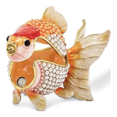 Kissing Fish Trinket Box with 18" Necklace – view 2