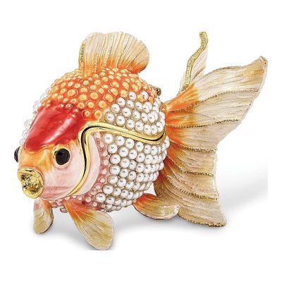 Kissing Fish Trinket Box with 18" Necklace