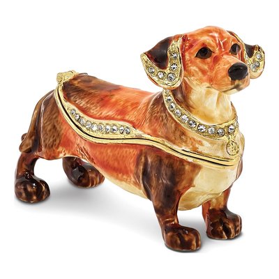 Pewter Dachshund Trinket Box & Necklace Set – view 5