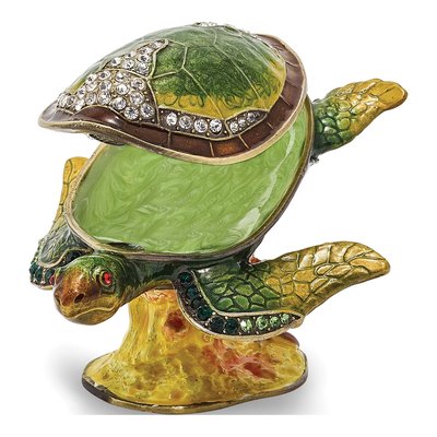 Sea Turtle Trinket Box with 18" Necklace – view 2