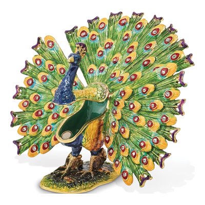 Peacock Trinket Box & 18" Necklace Gift Set – view 2