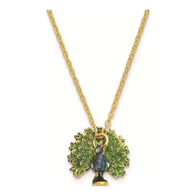 Peacock Trinket Box & 18" Necklace Gift Set – view 3