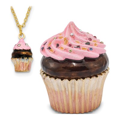Berries 'N Creme Cupcake Trinket Box & Necklace – view 4