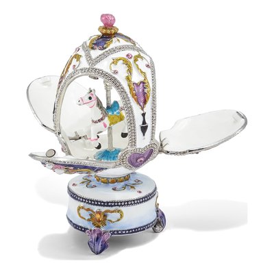 Musical Carousel Egg with 18" Necklace – view 2
