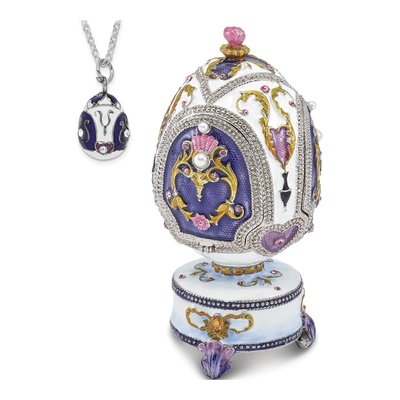 Musical Carousel Egg with 18" Necklace – view 4