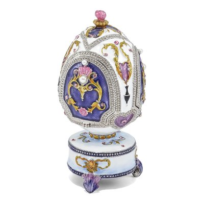 Musical Carousel Egg with 18" Necklace