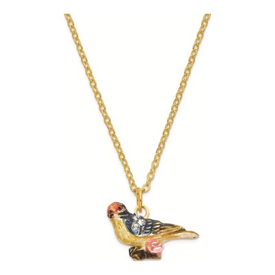 Bejeweled Bluebird Trinket Box with Necklace – view 3