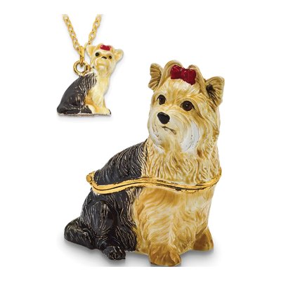 Yorkshire Terrier Trinket Box with 18" Necklace – view 4
