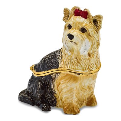 Yorkshire Terrier Trinket Box with 18" Necklace