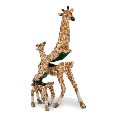Pewter Giraffe Trinket Box & 18" Necklace Set – view 2